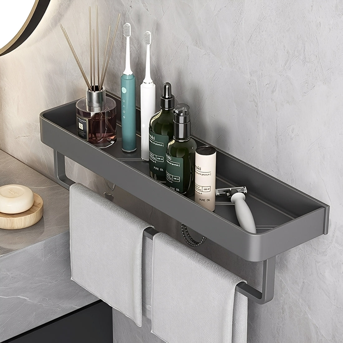 AeroShelf – Bohrfreies Badezimmer-Wandregal