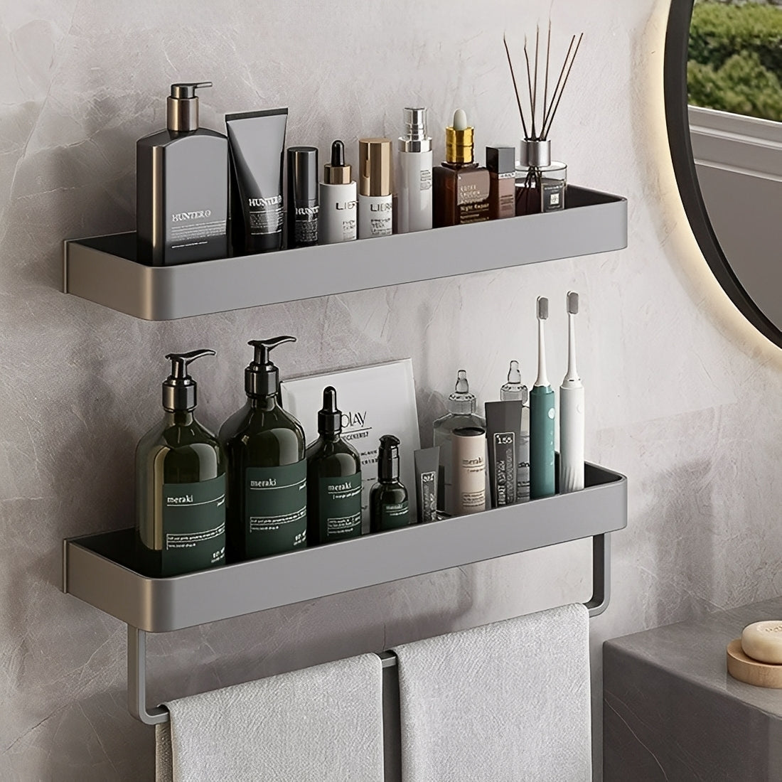 AeroShelf – Bohrfreies Badezimmer-Wandregal