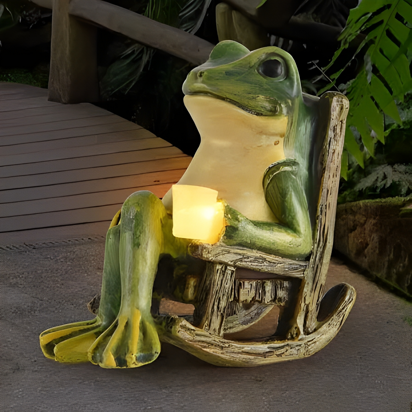 Frilo – Lustige Frosch-Solarfigur