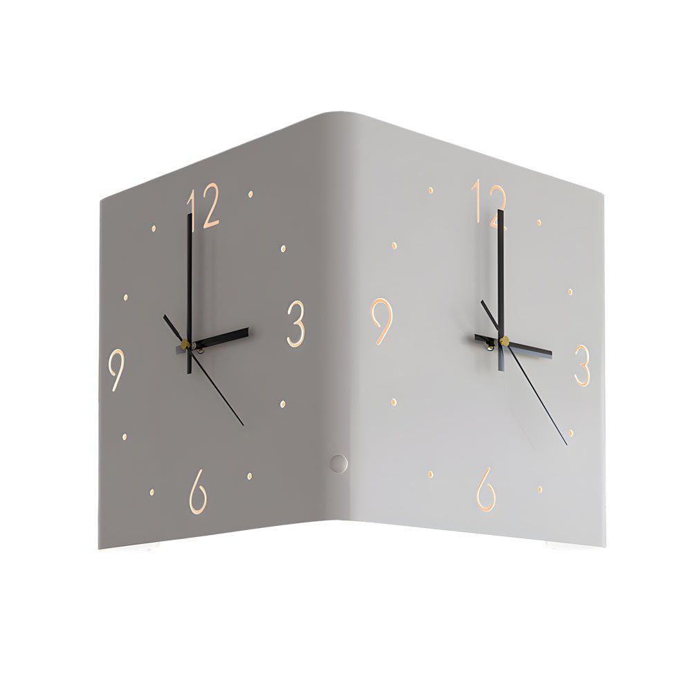 Elina – Doppelseitige Wandleuchte mit Uhr