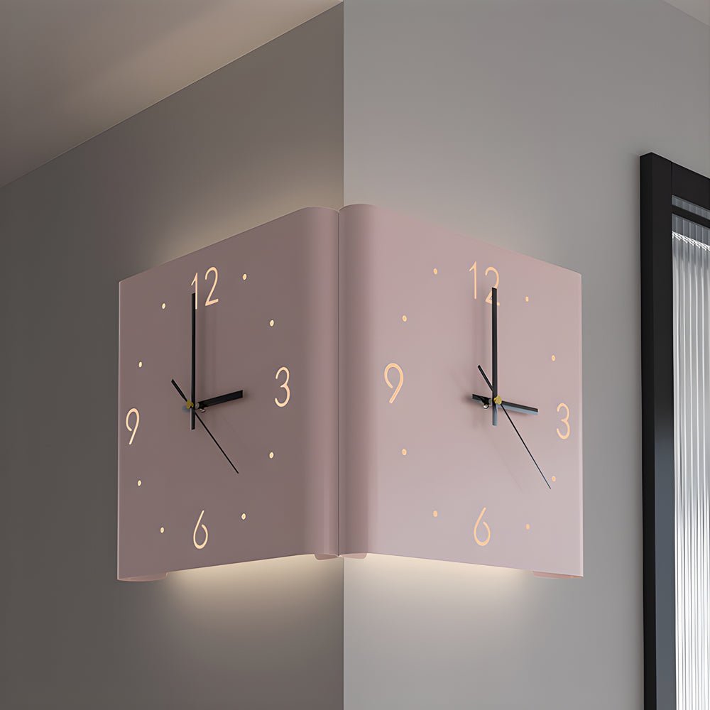 Elina – Doppelseitige Wandleuchte mit Uhr