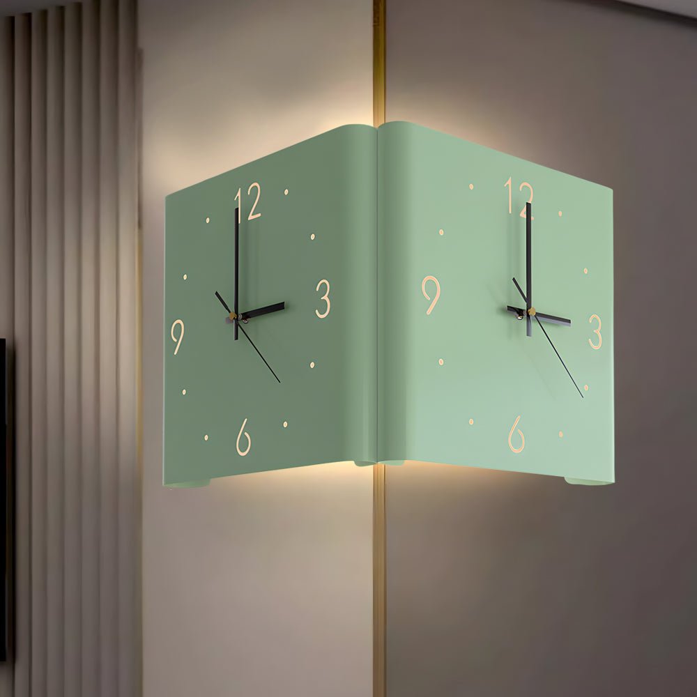 Elina – Doppelseitige Wandleuchte mit Uhr