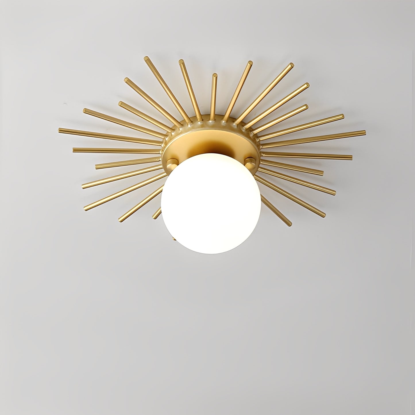 Solena – Goldene Sonnenblumen Deckenleuchte