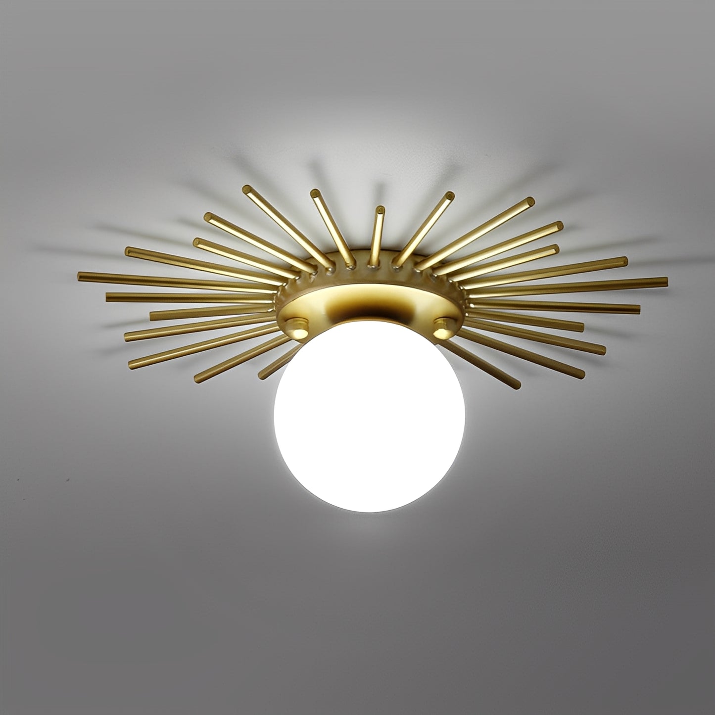 Solena – Goldene Sonnenblumen Deckenleuchte