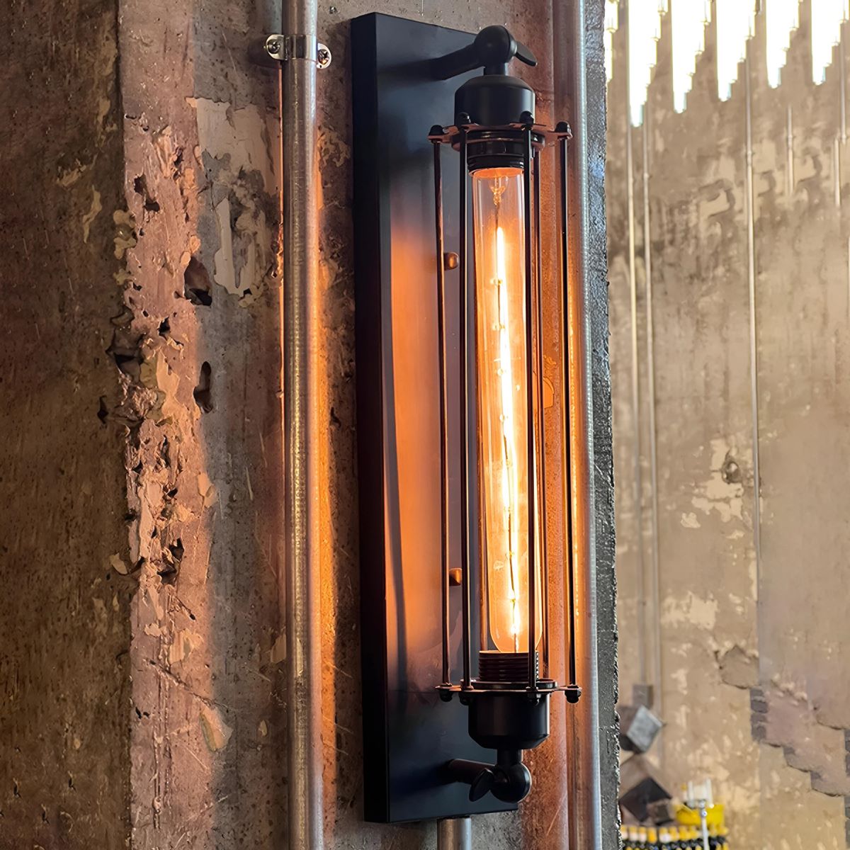 Vera – Vintage Industrielle Eisen-LED Wandleuchte