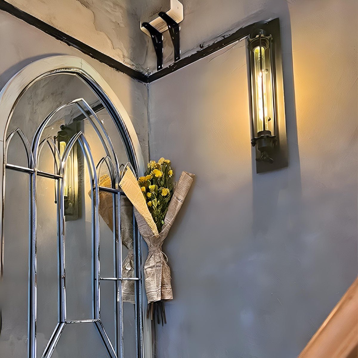 Vera – Vintage Industrielle Eisen-LED Wandleuchte
