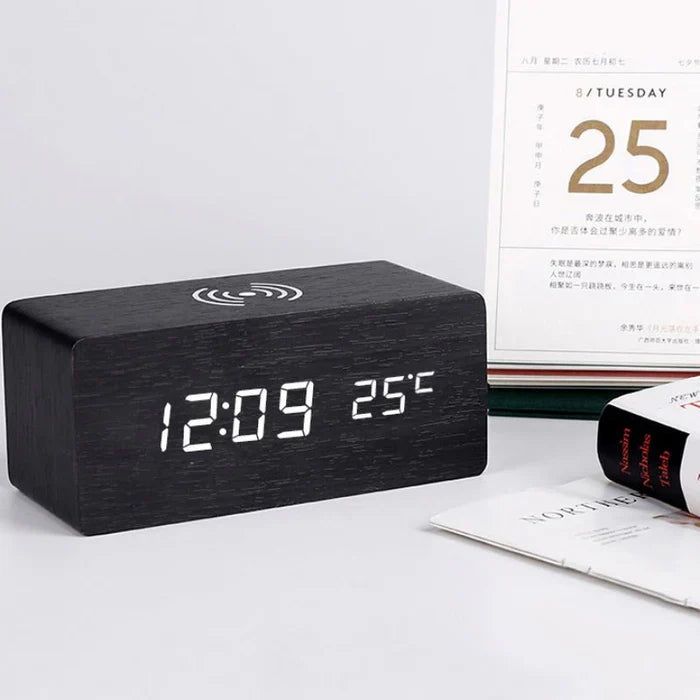Nio – Holz-LED-Wecker