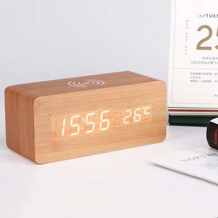 Nio – Holz-LED-Wecker