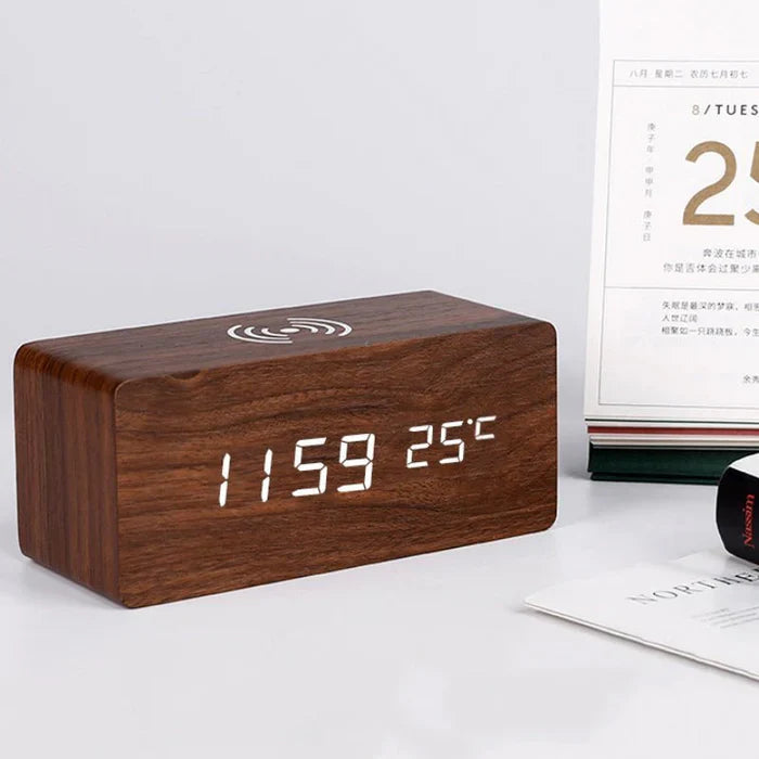 Nio – Holz-LED-Wecker
